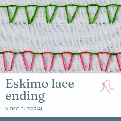 एस्किमो फीता समापन वीडियो ट्यूटोरियल
